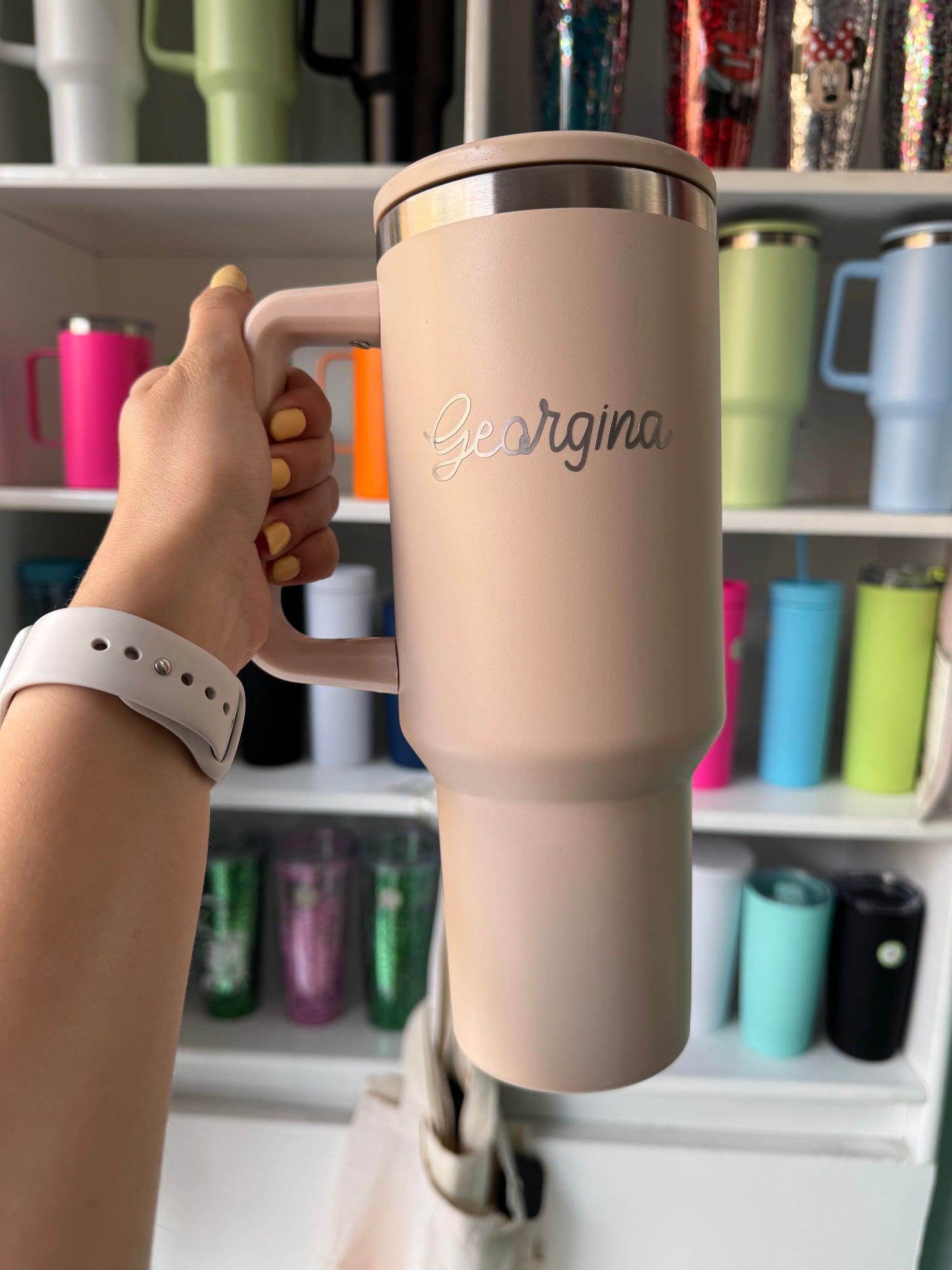 Termo de 40 oz acero, Popote incluido en la tapa